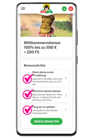 Bonusbedingungen für den BoaBoa Casino Bonus Prüfen