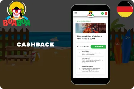 Cashback bei BoaBoa Casino Bonus